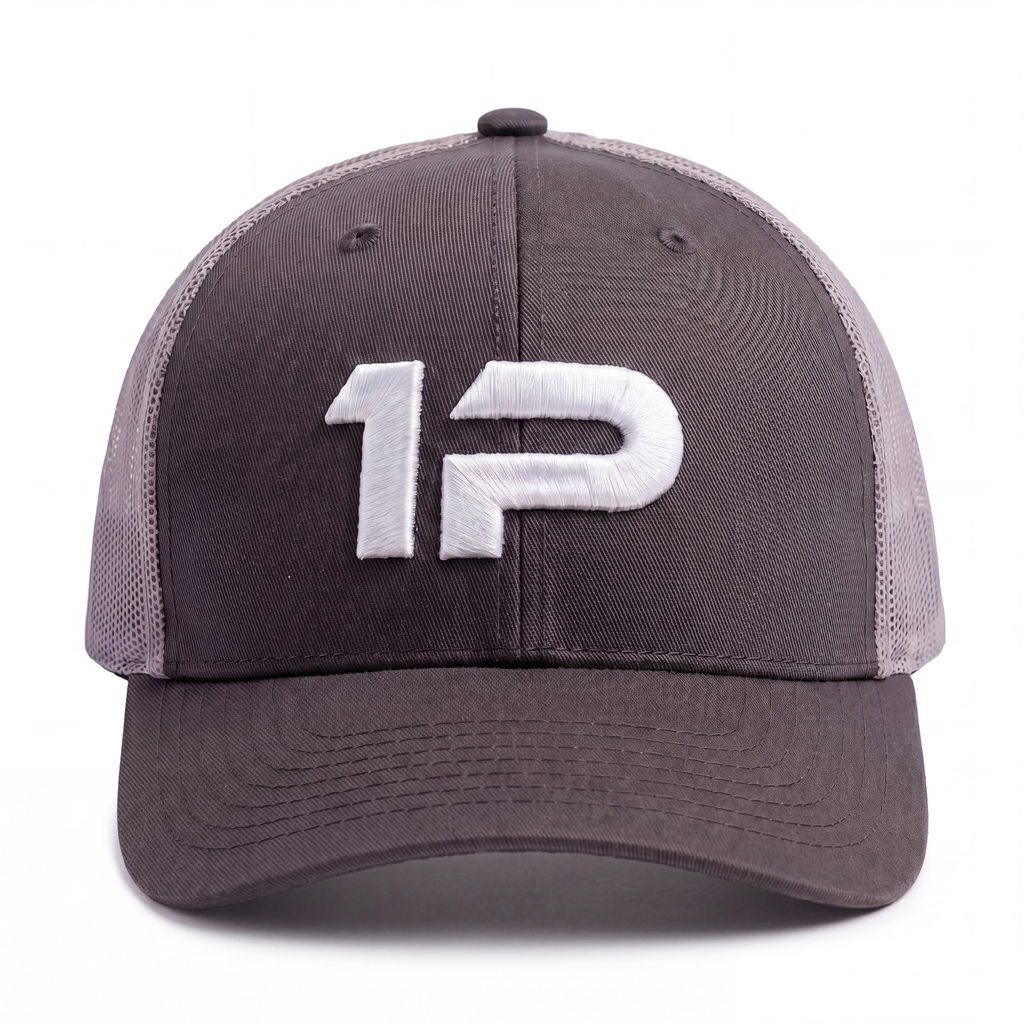 1Permenta Grey/ Black Signature Logo Cap