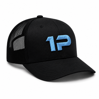 1Permenta Black/Baby Blue Logo Cap