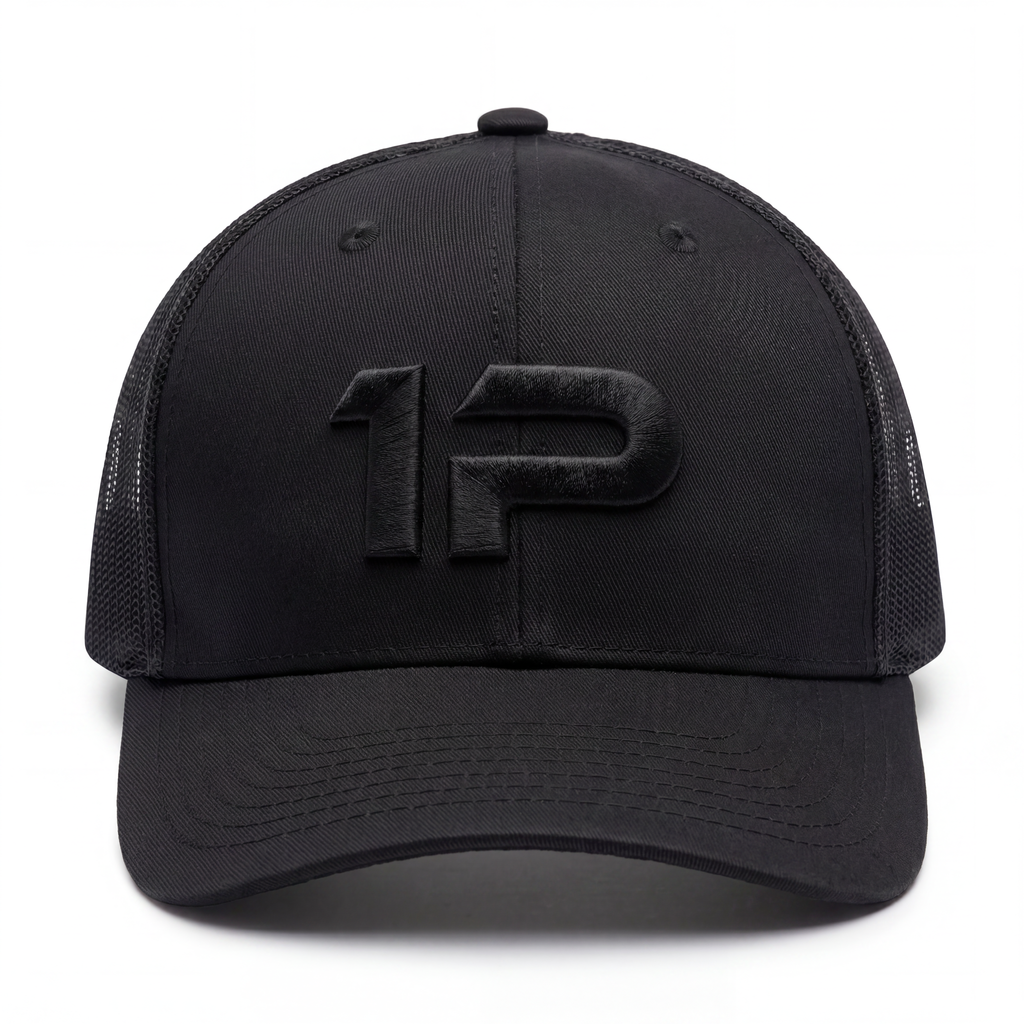 1Permenta Double Black Signature Logo Cap