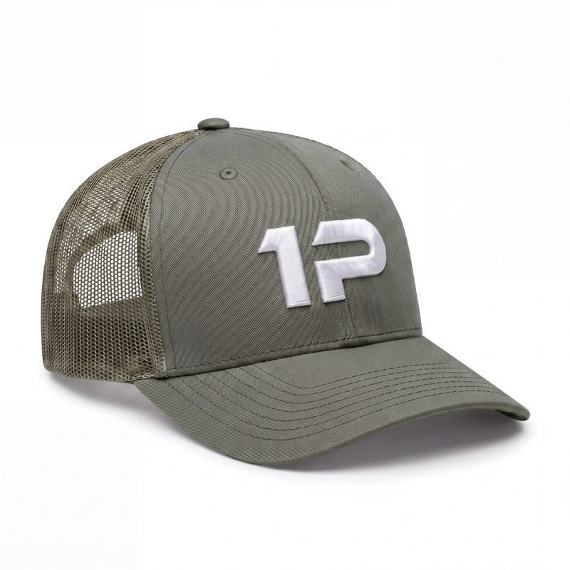 1Permenta Khaki/ White Signature Logo Cap