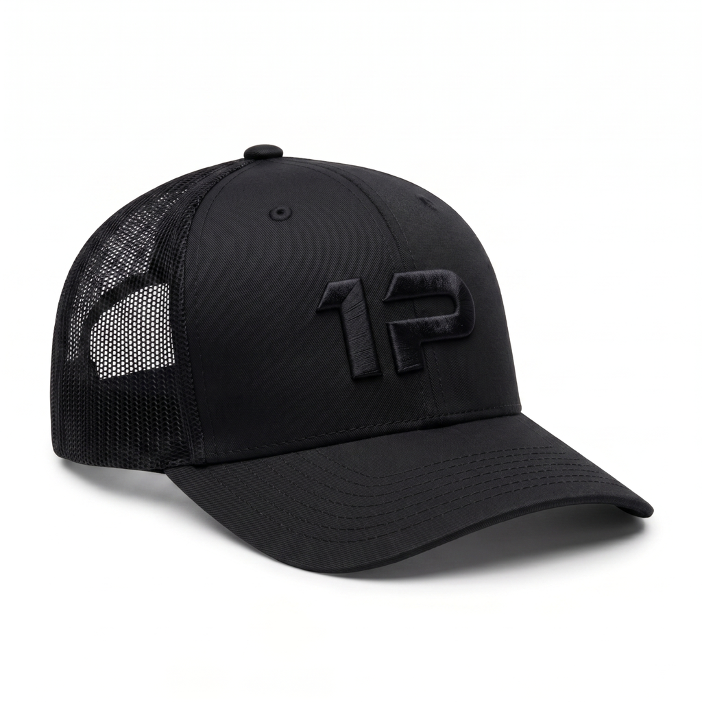 1Permenta Double Black Signature Logo Cap